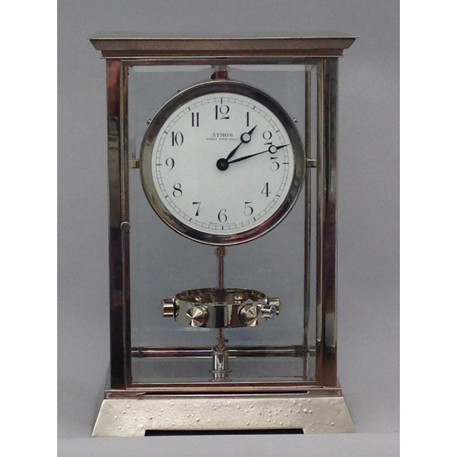 M218 Nickel art deco J.L. Reutter Atmos four-glass atmos clock, tall version
