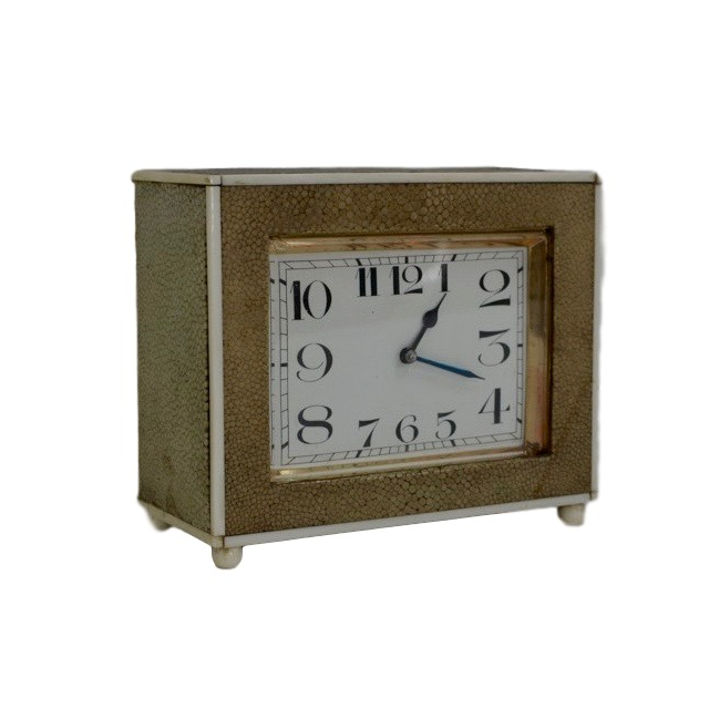 C23 IMPORTANT CLEMENT ROUSSEAU SHAGREEN CLOCK
