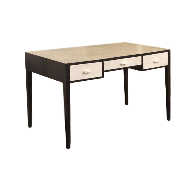 F02 Art Deco/Jean Michel Frank style desk shagreen panels