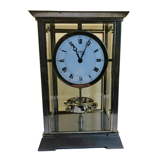 M226 Nickel art deco J.L. Reutter Atmos four-glass atmos clock, tall version