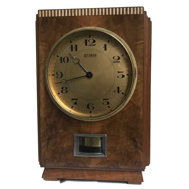 M238 Wooden Atmos clock, walnut veneers, J.L. Reutter, model LG I, No 602