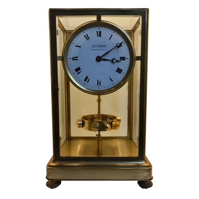 M247 Large Reutter gilt brass Atmos K1, no 547, 5 glasses, France circa 1930.