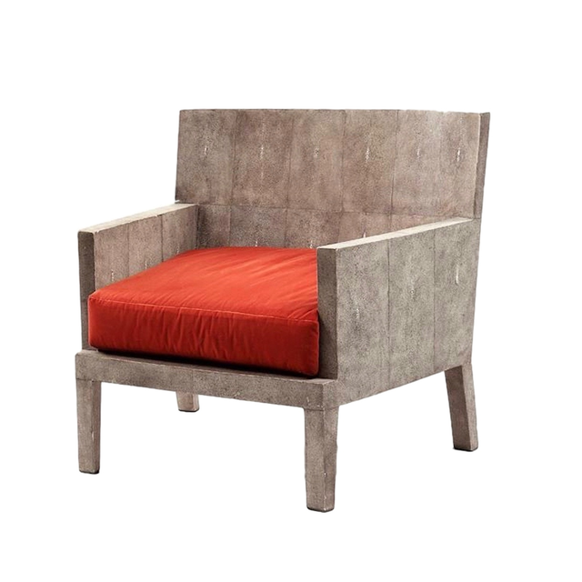 F05 R&Y Augousti Chair Art Deco/Jean Michel Frank style shagreen panels