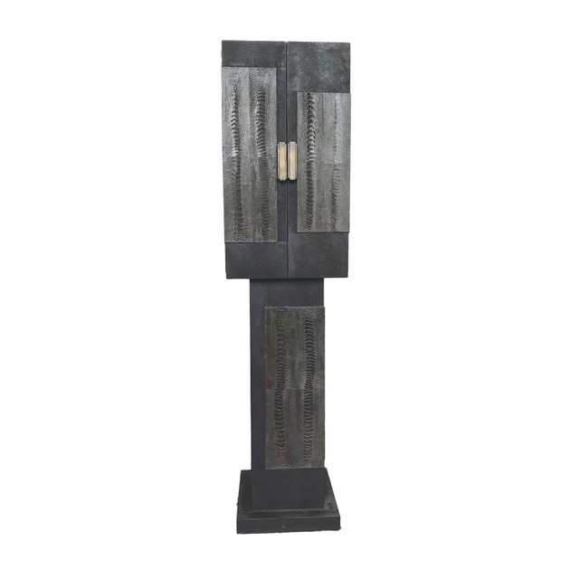 F07 R&Y Augousti Shagreen and Ostrich leather covered cabinet