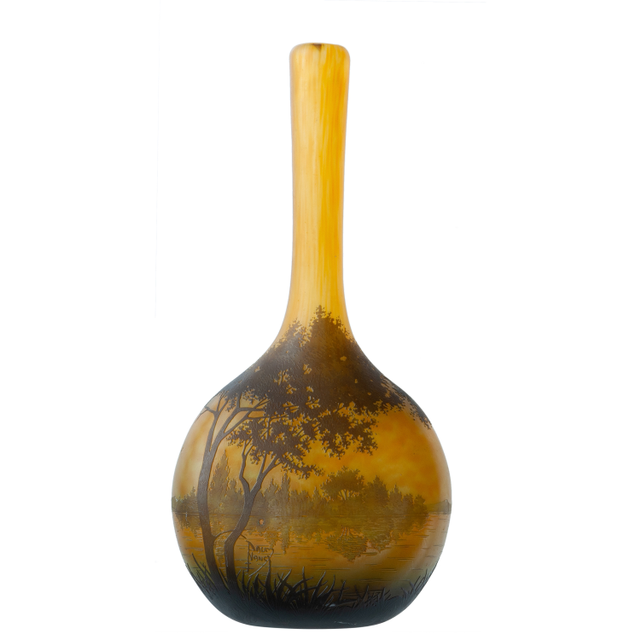 Daum Long Neck Vase