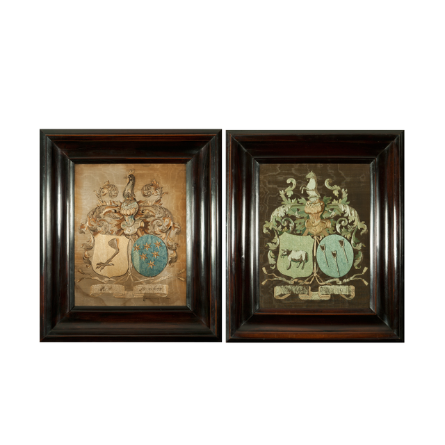 Two 17th century Marriage Broderies by Catherine Rost