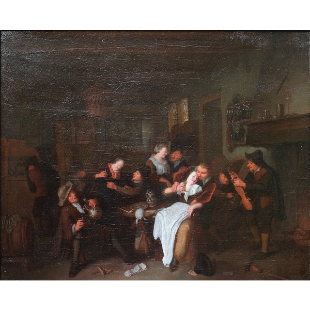 Richard Brakenburgh - Merry couple in an interior