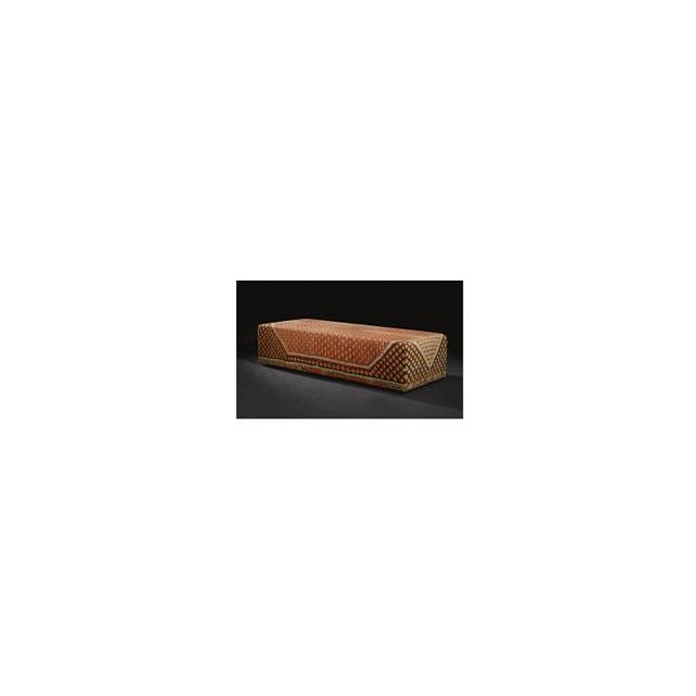 A Hassock entirely covered in a Kelim