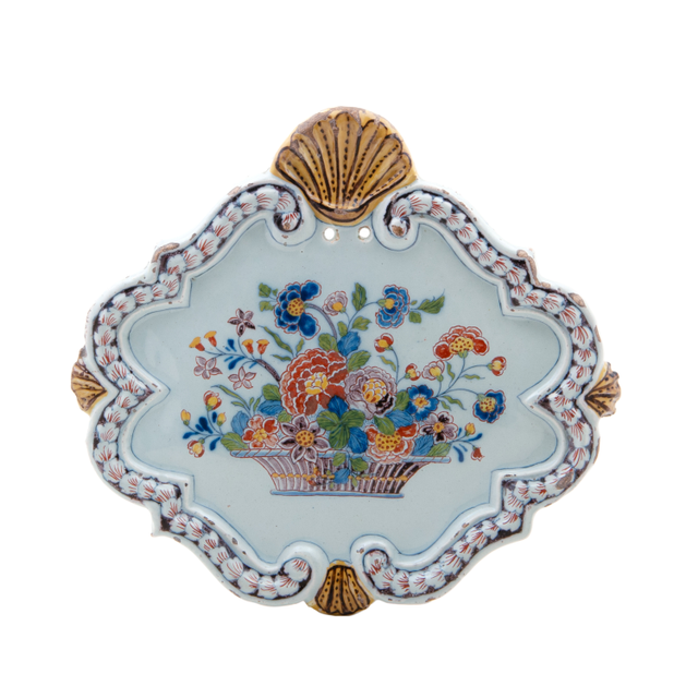 A Polychrome Plaquette with Flower Basket