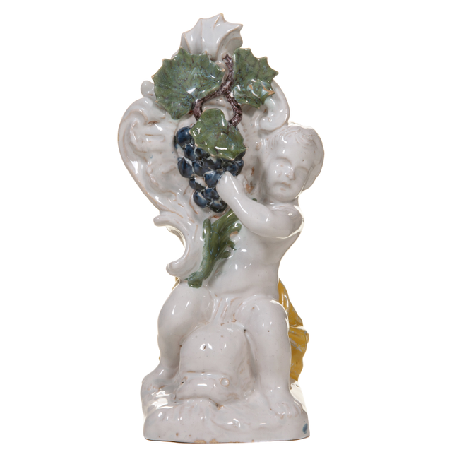 A Schrezheim Faïence Statuette Representing the 'Autumn'