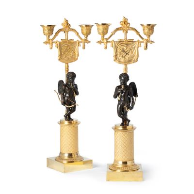 A Pair of Empire Candlesticks