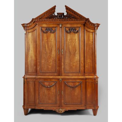 A Fine Dutch Louis Seize mahogany cabinet
