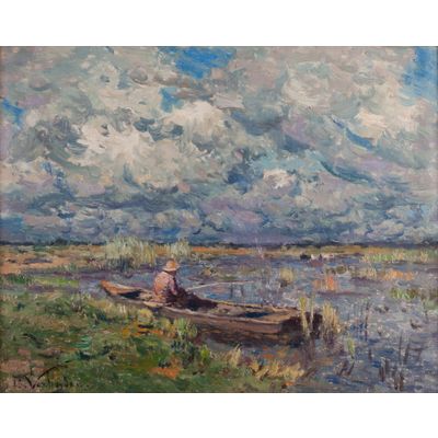 Fisherman at the mouth of the Scheldt