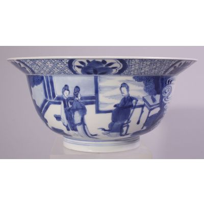 Chinese blue and white porcelain Klapmutsbowl