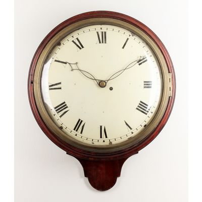 A fine English mahogany dial wall timepiece, circa 1820.