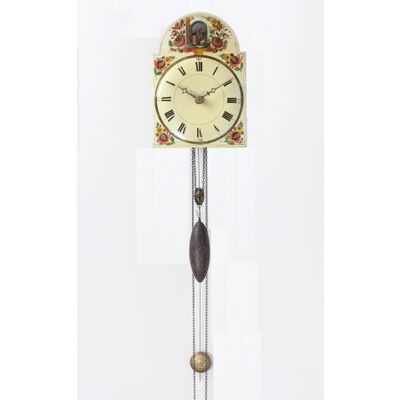 An early German Black Forest polychrome Cuckoo wall clock, circa 1830
