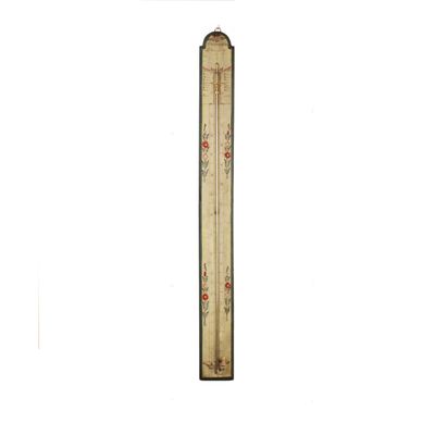 Een Franse polychroom beschilderde barometer, circa 1800