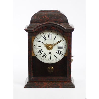 A small Swiss 'Neuchâteloise' alarm wall timepiece, circa 1740