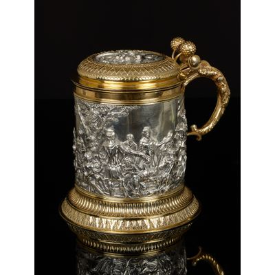 Large Transsylvanian parcel-gilt silver Tankard