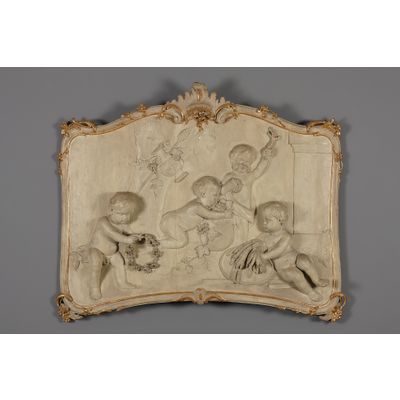 Dutch sculptured Louis XV Dessus de porte