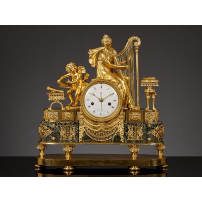 French Empire mantel clock, Laurent
