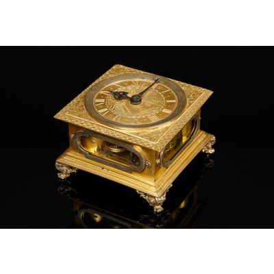 German Renaissance horizontal table clock