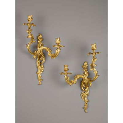 Pair of French Louis XV Appliques, after Nicolas Pineau