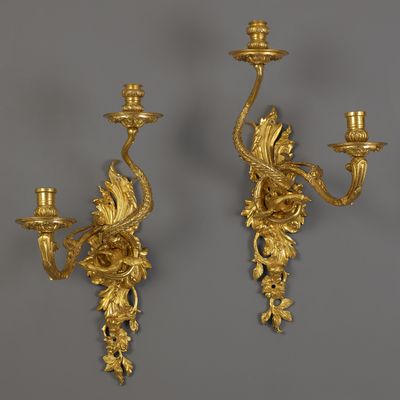 Pair of French Régence Wall Sconces attributed to André-Charles Boulle
