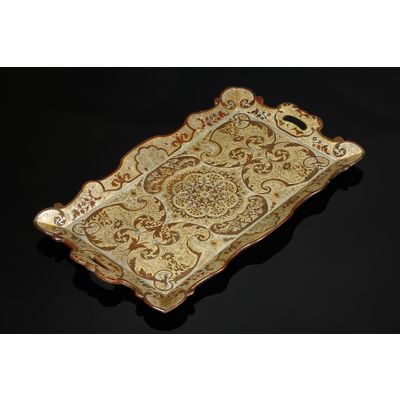 German Biedermeier serving tray in Boulle technique