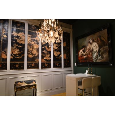 Japanese Six-fold Lacquered Screen