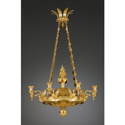 Franse Empire achtarmige discuskroon