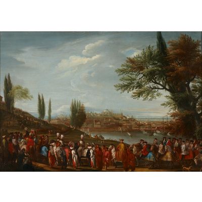 Venetiaanse School, Processie van de Bailo in Constantinopel