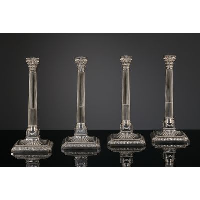Vier zilveren Louis XVI kandelaars, Dirk Evert Grave, Amsterdam