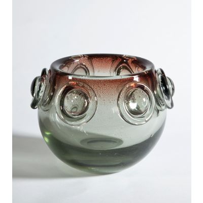 A.D. Copier, Unique thick glass bowl, Glass factory Leerdam, 1941