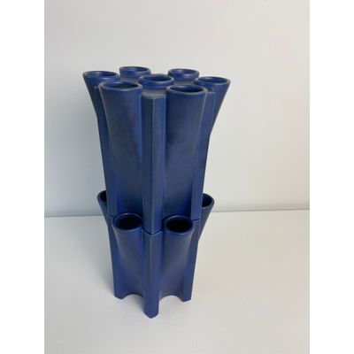 Jan van der Vaart, Blue glazed multiple tulipetower, design 1989, executed 1990