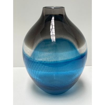 Floris Meydam, unica gemaakt in Frome Engeland, helder, blauw en wit glas, 960709, Neil Wilkin