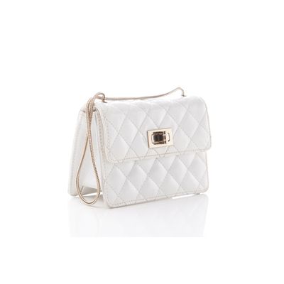 Chanel White Quilted Patent Leather 2.55 Reissue Mini Flap Bag