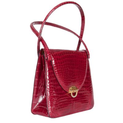 Vintage Handbag in Red Croco