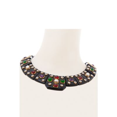 Chanel Masterpiece Gripoix Bakelite Squares Cleo Necklace