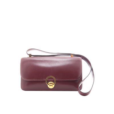 Hermès Burgundy Leather 'Ring Bag'