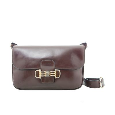 Céline Vintage Brown Leather Shoulder Bag