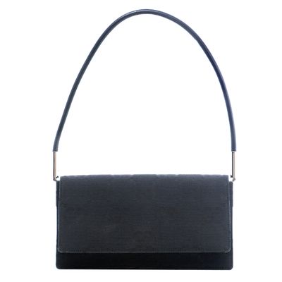 Gucci Black Monogram Canvas Pochette Shoulder Bag