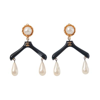 Chanel Hanger Clip On Earrings