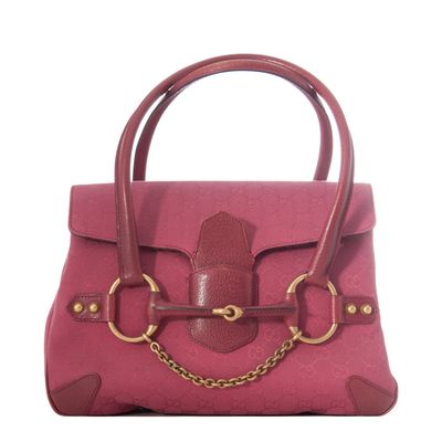 Gucci Raspberry Guccissima Canvas Top Handle Bag