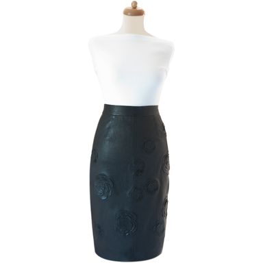 Pre-Fall 2010 Shanghai Collection Runway Chanel Leather Camelia Skirt