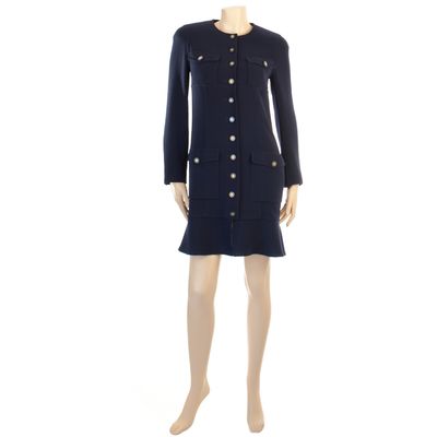Chanel Blue Robe Manteau