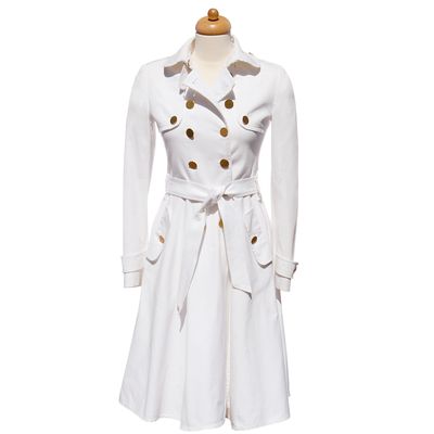 Dolce & Gabbana White Trench Coat