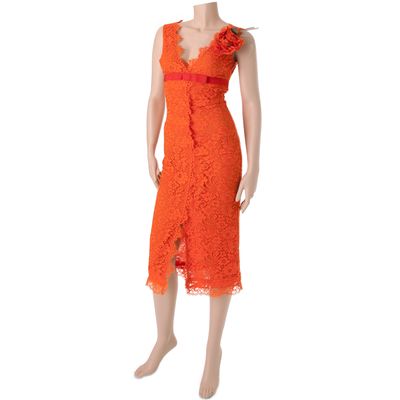 Dolce & Gabbana Orange Lace Dress