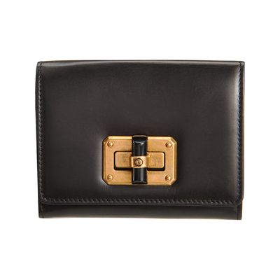 Lanvin Black Leather Happy Mini Wallet