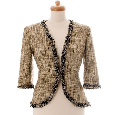 Chanel Multicolor Fantasy Tweed Fringed Jacket 03P